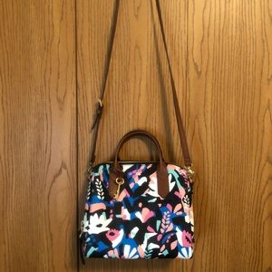 Fossil Fiona floral satchel
